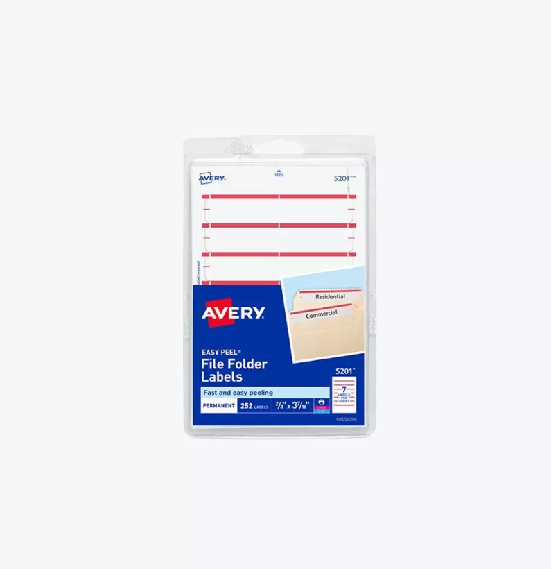 Etiqueta para folder Avery 5201 Ofideusa